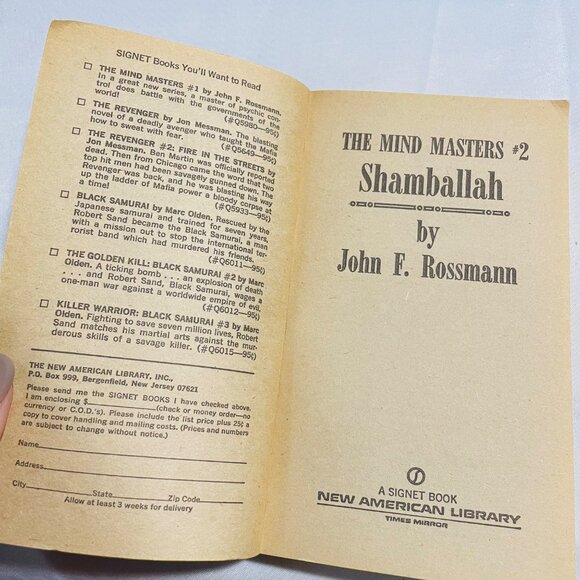 The Mind Masters Shamballah #2 By Rossmann 1975 Signet Classic Paperback Book - Picture 4 of 6